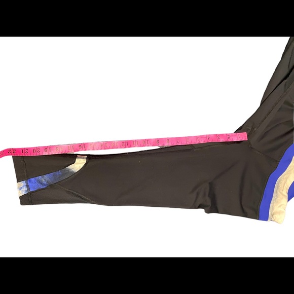 Lululemon Run: Inspire Crop II Black Milky Way Multi Print Pigment Blue Size 12 - Picture 9 of 11